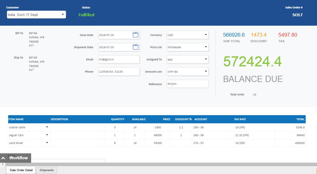 inbold account sales order management